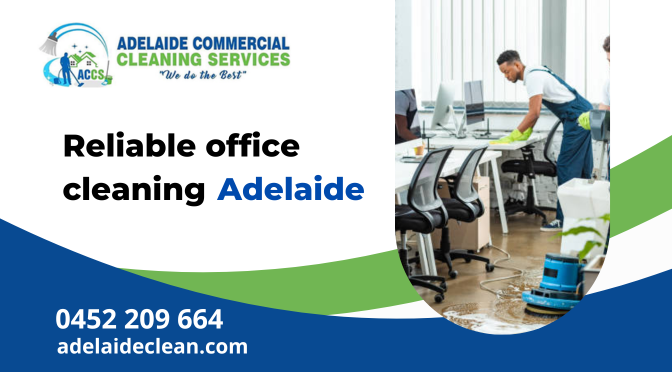 Professional Office Cleaning Adelaide team thoroughly disinfecting desks, chairs, and high-touch surfaces in a modern corporate workspace